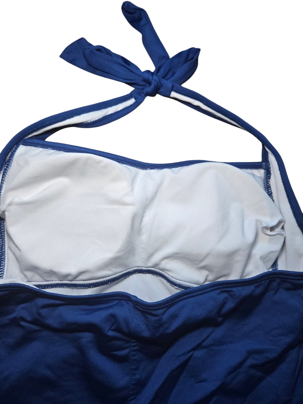 Maternity Blue Halter One-Piece Swimsuit - Picture 8 of 8